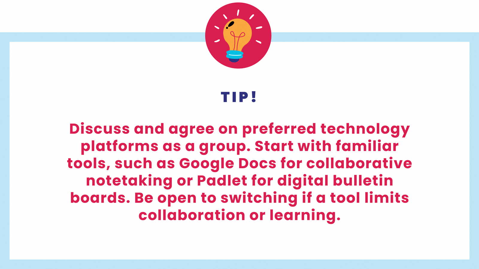 A practical tip for educators on using technology tools to document and value all ideas that emerge during PD sessions.
