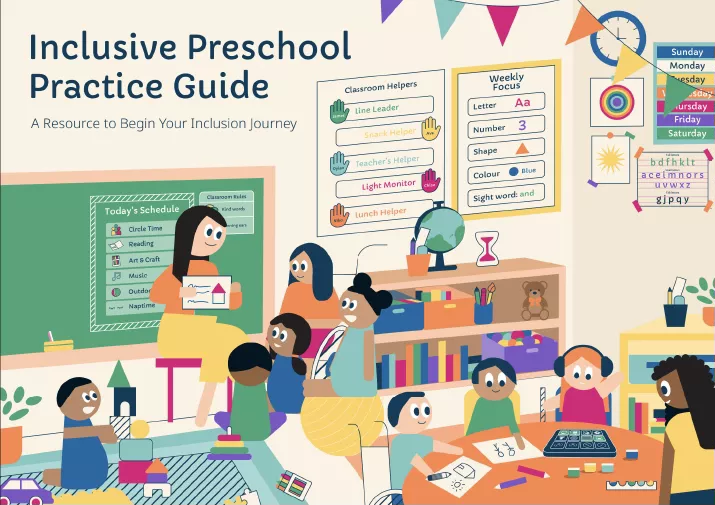 Cover of the Inclusive Preschool Practice Guide