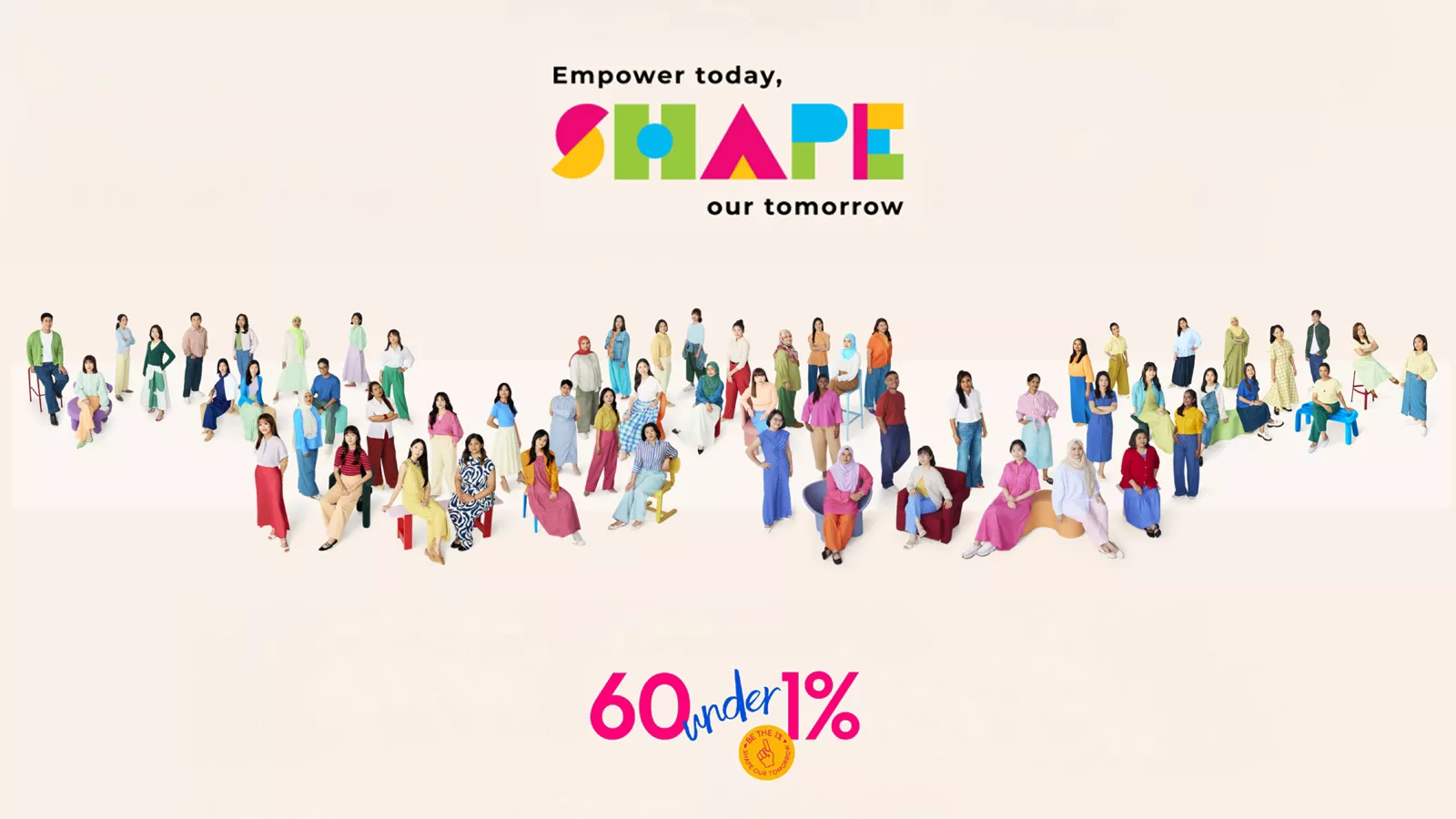 A group shot of early childhood educators, in celebration of ECDA’s ‘Shape Our Tomorrow’ campaign.