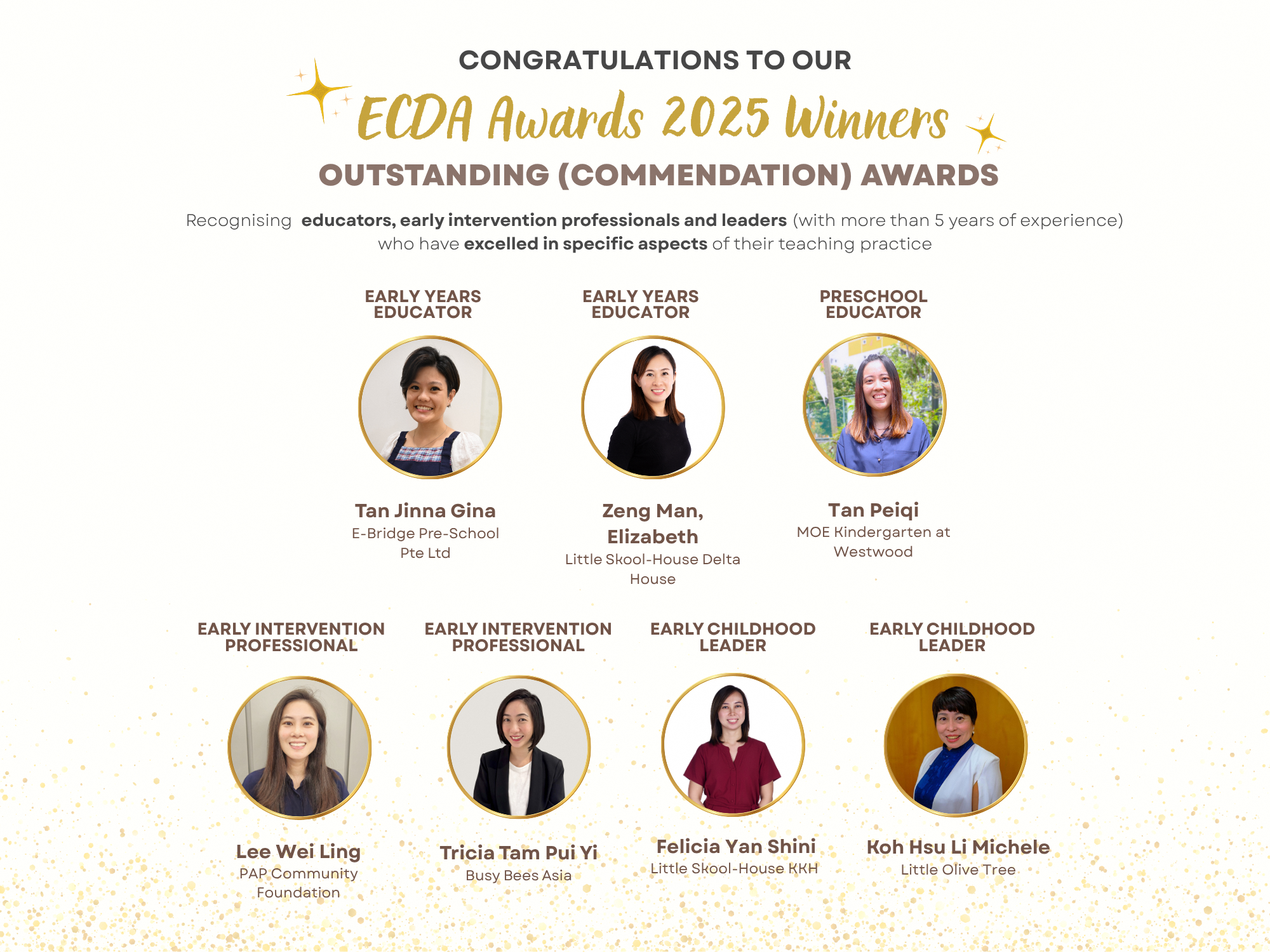 ECDA Awards 2025 Commendation Winners