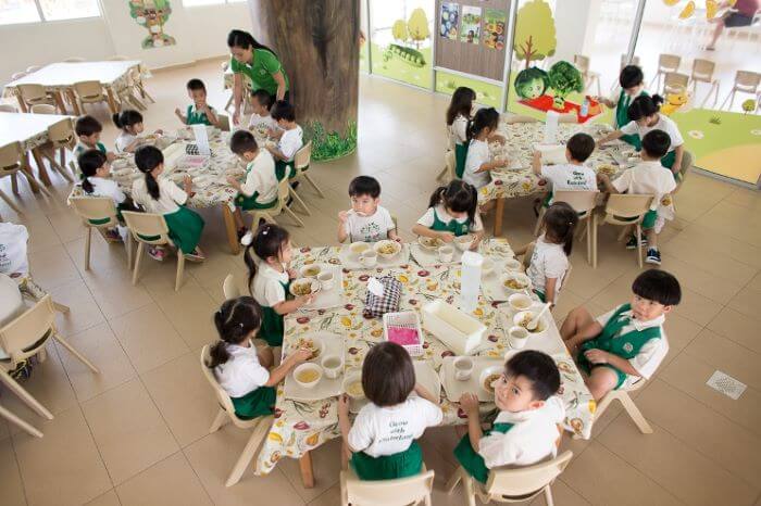 Mealtimes at Kinderland YCK are wonderful to witness