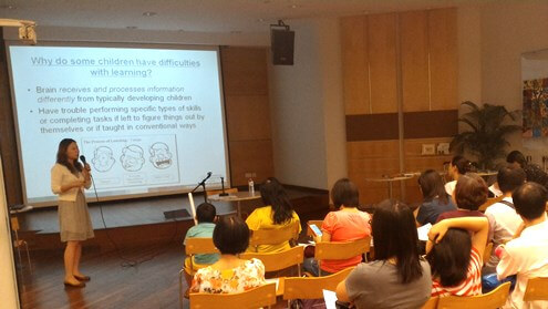 Workshop by Ms Lim Chun Yi on Supporting Children with Learning Difficulties.