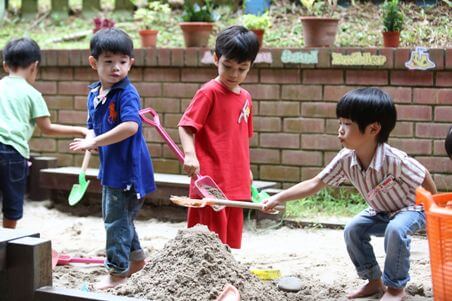 Children in sandpit
